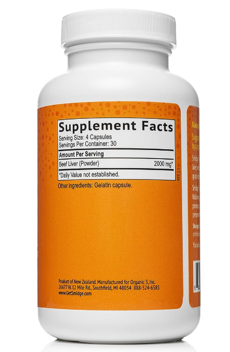 Freeze-Dried Beef Liver capsules